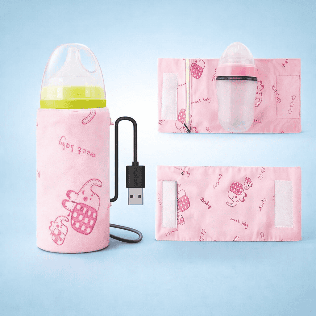 USB Portable Travel Milk Warmer Bag | Smart Constant Temperature Baby Bottle Heating Sleeve
