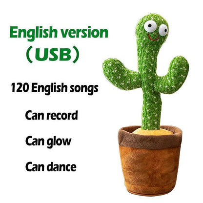 🌵 Dancing Cactus Toy – Repeat Talking, Singing, Dancing & USB Rechargeable | Interactive Educational Toy for Kids