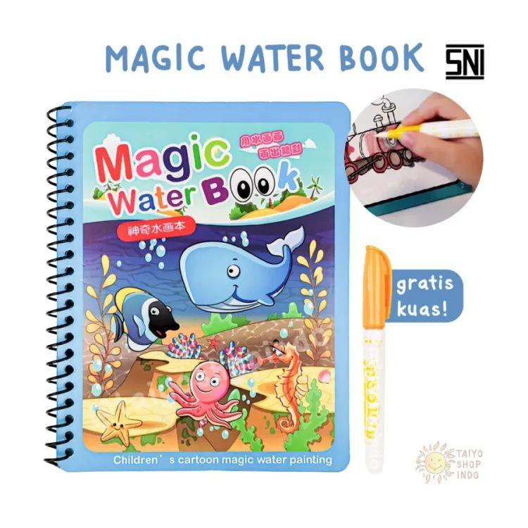 No-Mess Magic Water Coloring Book | Educational Water-Reveal Drawing Board Book for Toddlers