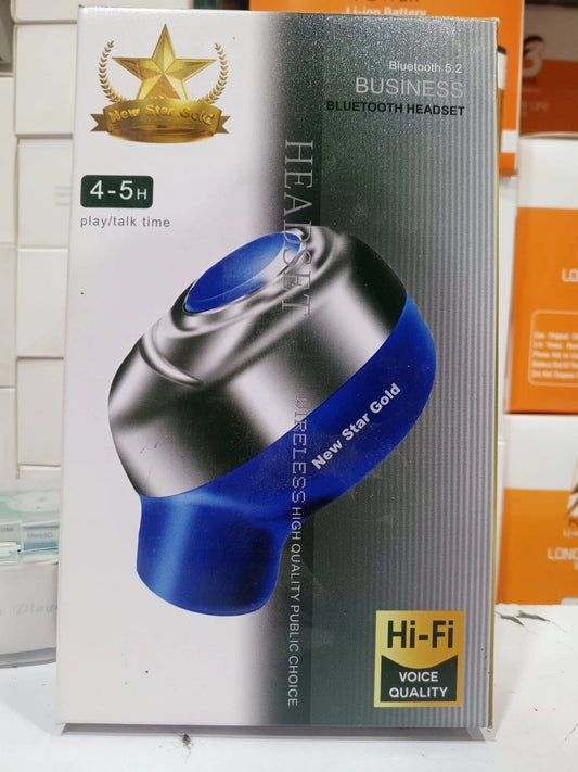M16 Discrete Single Wireless Headset | High-Range Mini Bluetooth 5.2 Earbud with Silicone Ear Caps