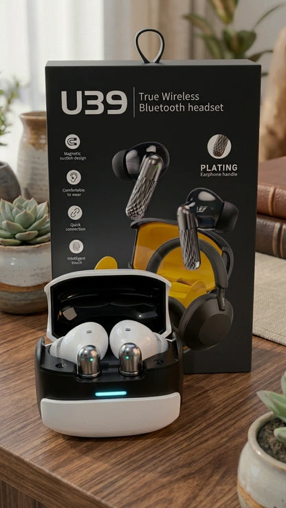 U39 True Wireless Earbuds | Smart Touch Control Headphones with Deep Bass for Android & iOS