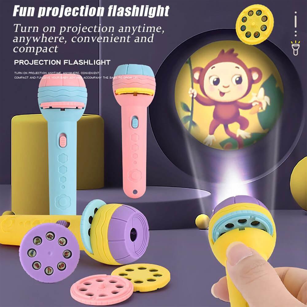 Mini Storybook Flashlight Projector | 24-Image Wall & Ceiling Projection Light for Bedtime Stories