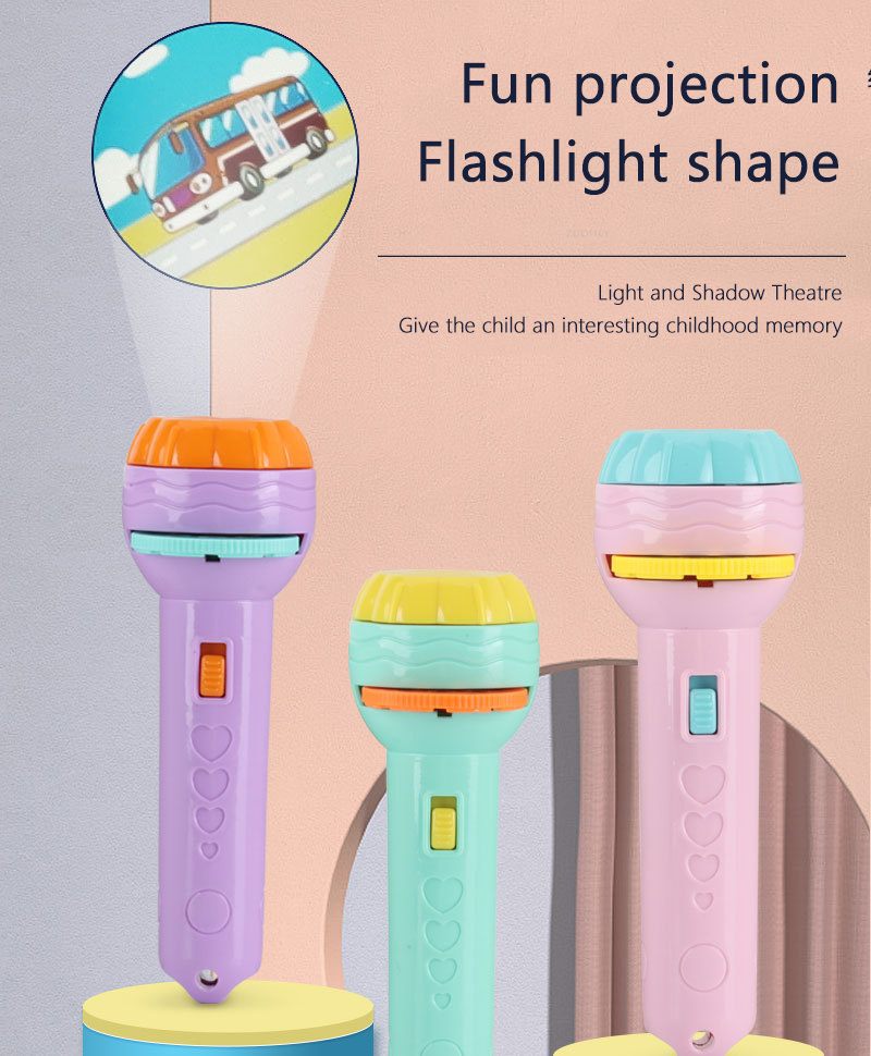Mini Storybook Flashlight Projector | 24-Image Wall & Ceiling Projection Light for Bedtime Stories