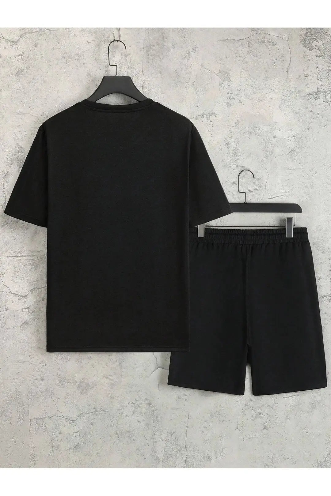 Men's Printed Polyester T-shirt & Shorts Set | 2-Piece Casual Summer Tracksuit