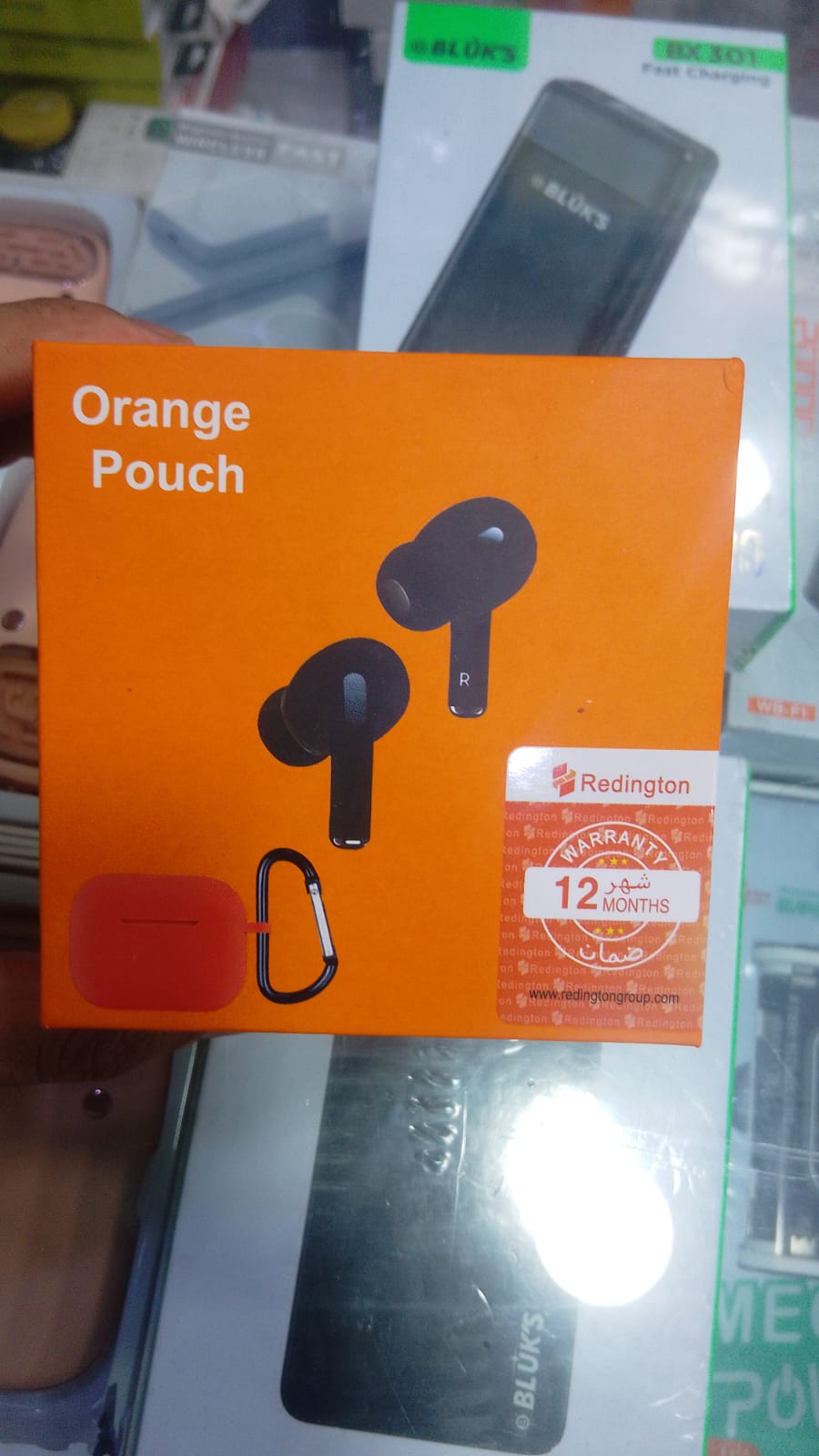 Pro 2 Wireless Earphones Bundle | Pocket-Sized In-Ear Headset with Travel-Ready Orange Protection Pouch