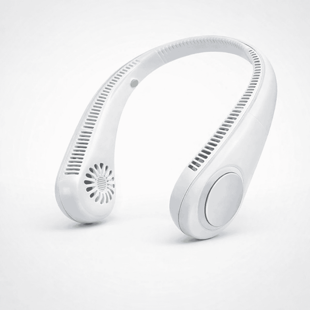 Premium Silicone Wearable Neck Fan | Hands-Free Bladeless Personal Cooler & Purifier