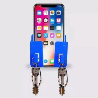 Compact Wall Shelf Phone Mount Support | Space-Saving Smartphone Charging Dock & Organizer Bracket