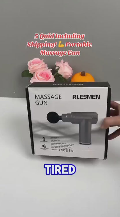 Massage Gun 5-in-1 Multifunctional Electric Full Body Massager – 6 Speeds with 4 Massage Heads (Random Color)